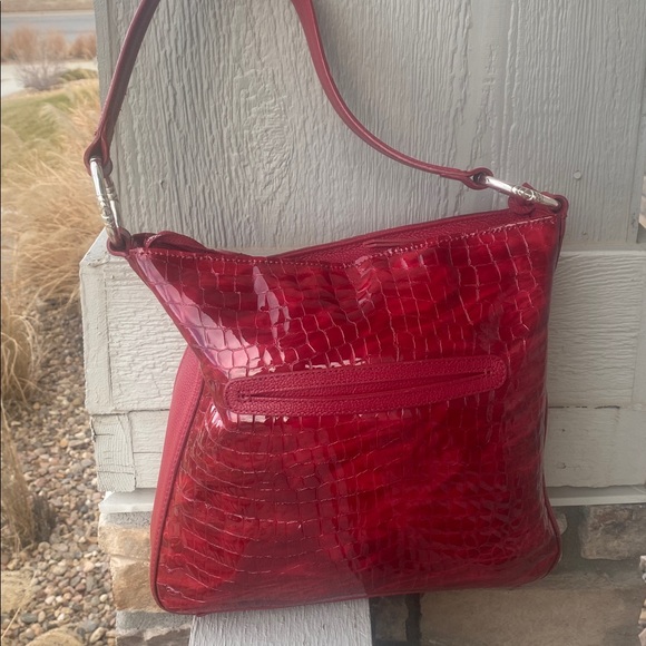 Brighton Cherie Soft Patent Croco lipstick red bag - Picture 5 of 10